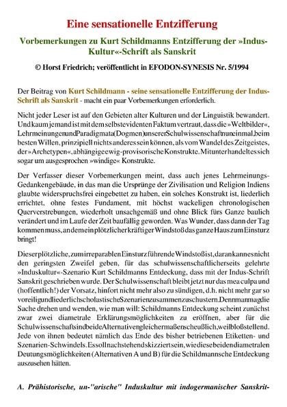 Eine sensationelle Entzifferung