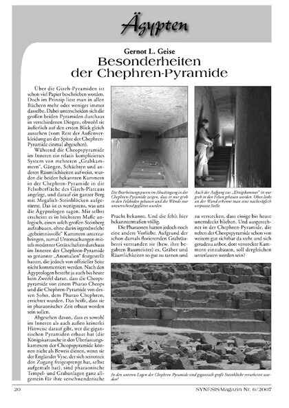 Besonderheiten der Chephren-Pyramide