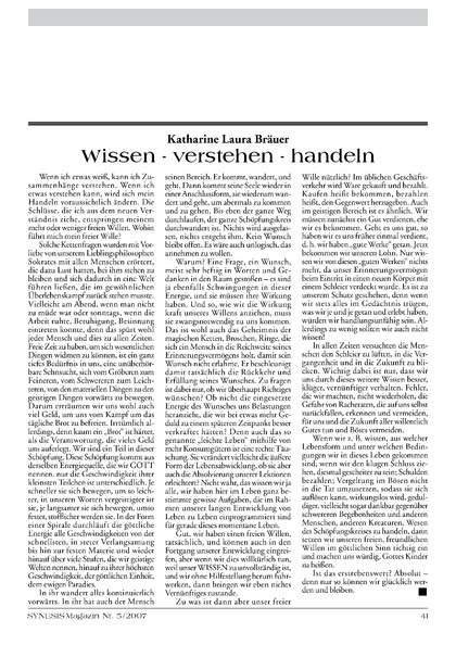 Wissen – verstehen – handeln