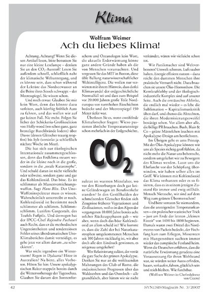 Ach du liebes Klima!