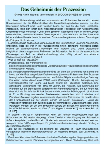 Das Geheimnis der Präzession