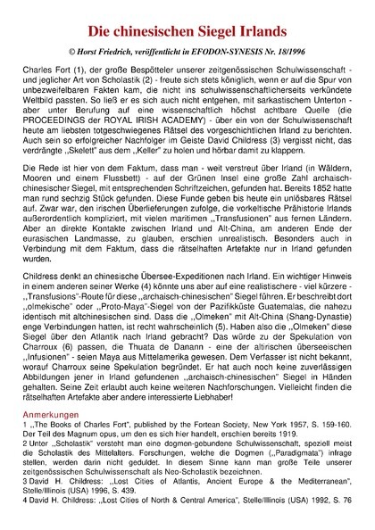 Die chinesischen Siegel Irlands