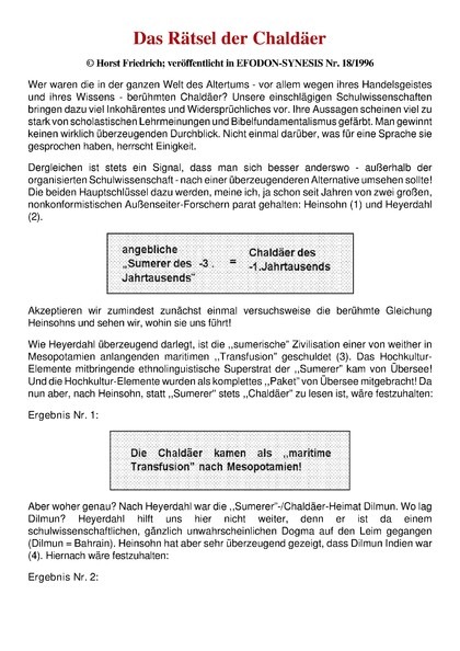 Das Rätsel der Chaldäer