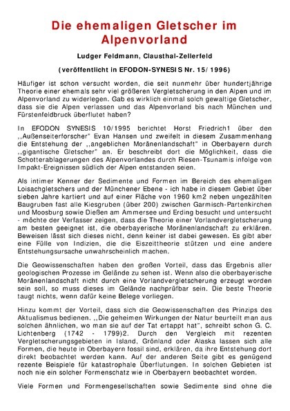 Die ehemaligen Gletscher im Alpenvorland