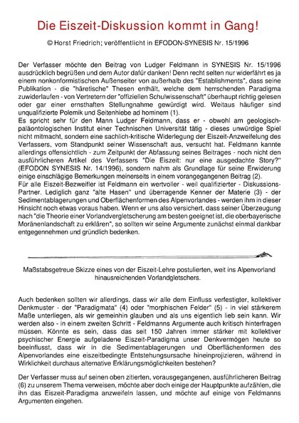 Die Eiszeit-Diskussion kommt in Gang!