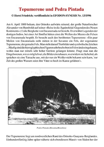 Tepumerene und Pedra Pintada