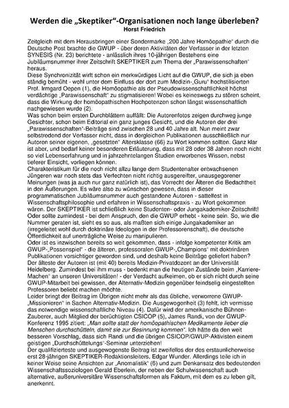 Werden die “Skeptiker”-Organisationen noch lange überleben?