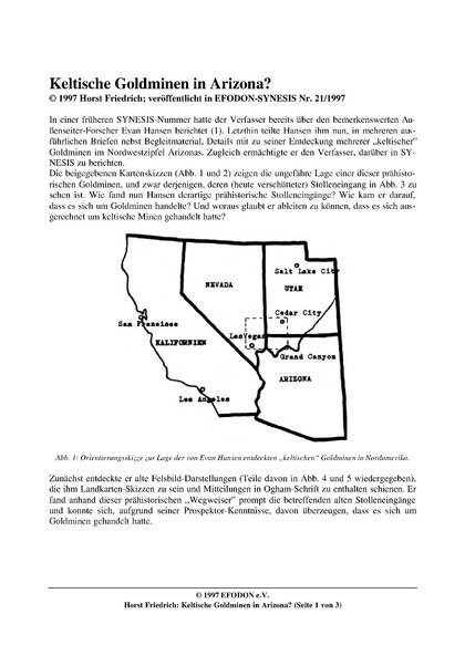 Keltische Goldminen in Arizona?