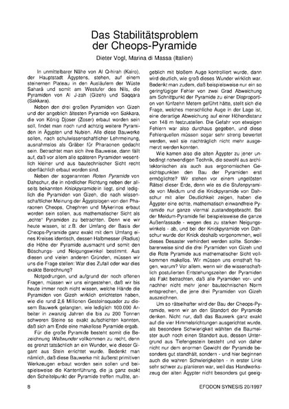 Das Stabilitätsproblem der Cheopspyramide