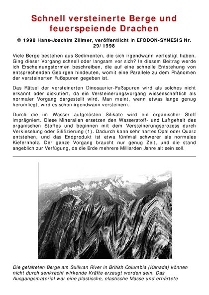 Schnell versteinerte Berge und feuerspeiende Drachen