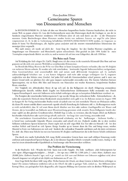 Gemeinsame Spuren von Dinosauriern und Menschen