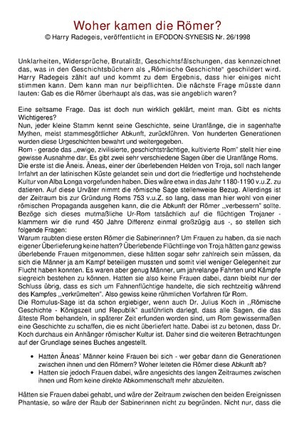 Woher kamen die Römer?