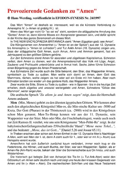 Provozierende Gedanken zu “Amen”
