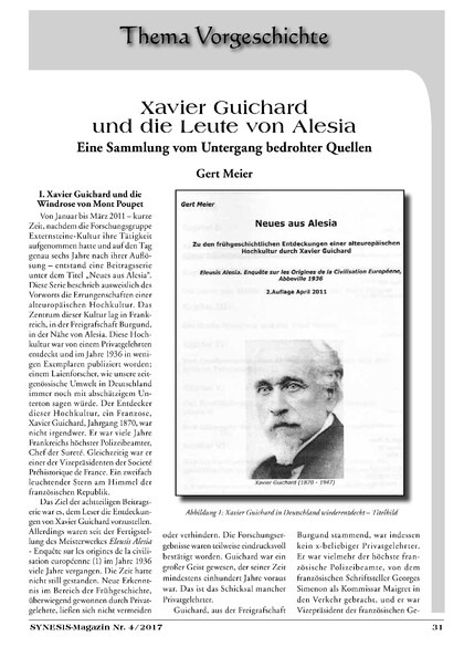 Xavier Guichard und die Leute von Alesia – Eine Sammlung vom Untergang bedrohter Quellen