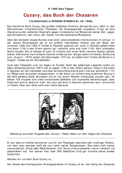 Cuzary, das Buch der Chasaren