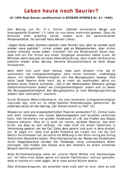 Leben heute noch Saurier?