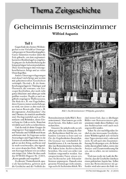 Geheimnis Bernsteinzimmer (Teil 1)