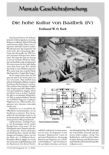Die hohe Kultur von Baalbek (IV.)