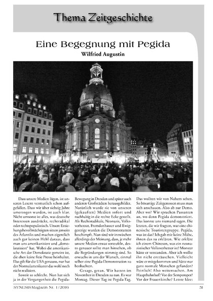 Eine Begegnung mit Pegida