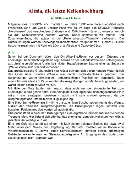 Alésia, die letzte Keltenhochburg