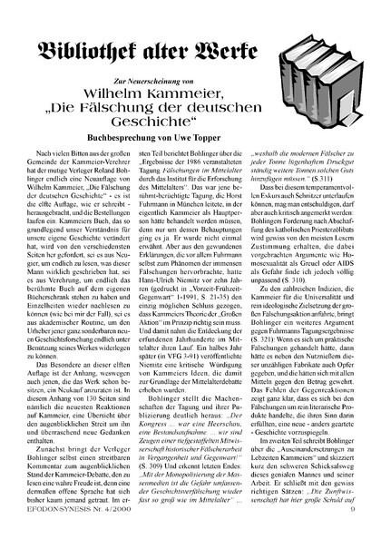 Bibliothek alter Werke: Zur Neuerscheinung von Wilhelm Kammeier “Die Fälschung der deutschen Geschichte”