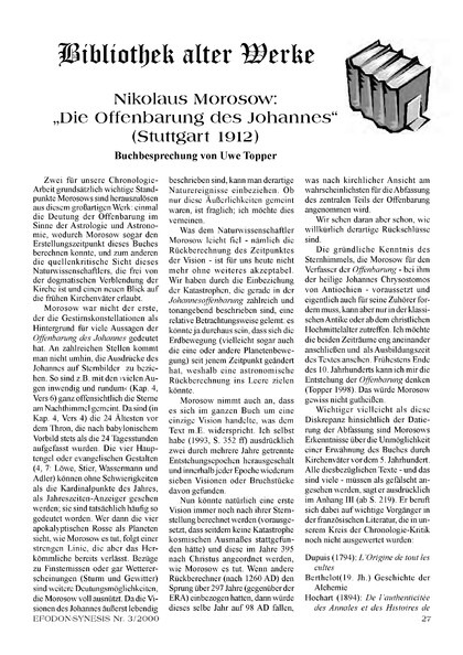 Bibliothek alter Werke: Nikolaus Morosow: “Die Offenbarung des Johannes”