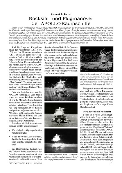 Rückstart und Flugmanöver der APOLLO-Raumschiffe
