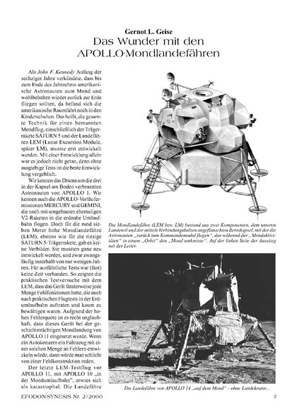 Das Wunder mit den APOLLO-Mondlandefähren