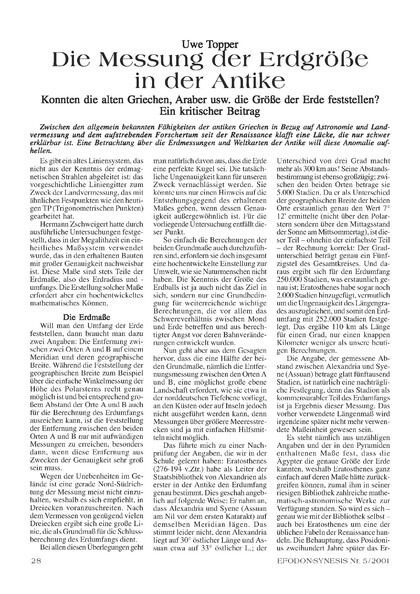 Die Messung der Erdgröße in der Antike