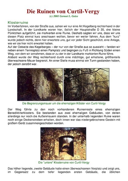 Die Ruinen von Curtil-Vergy