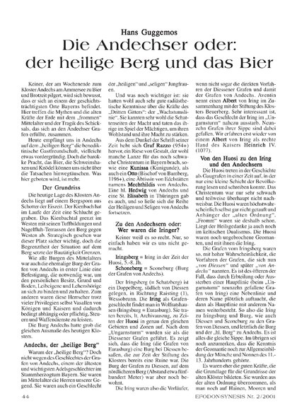 Die Andechser oder: der heilige Berg und das Bier
