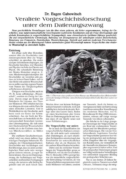 Veraltete Vorgeschichtsforschung unter dem Datierungszwang