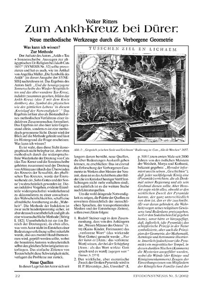 Zum Ankh-Kreuz bei Dürer: Neue methodische Werkzeuge durch die Verborgene Geometrie