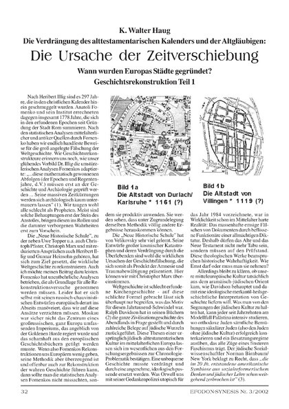 Die Verdrängung des alttestamentarischen Kalenders und der Altgläubigen: Die Ursache der Zeitverschiebung. Wann wurden Europas Städte gegründet? Geschichtsrekonstruktion Teil 1