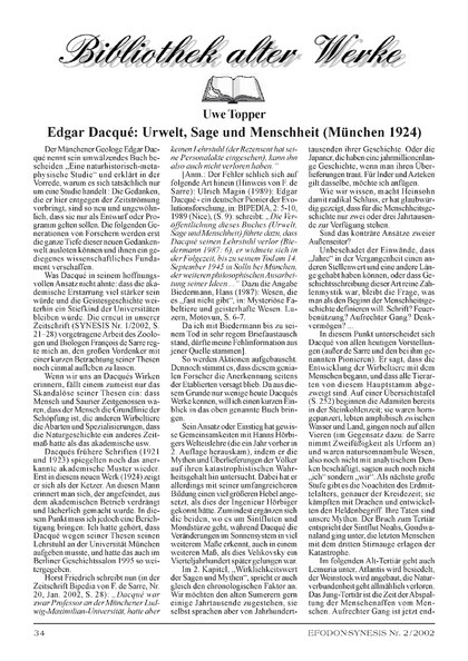 Bibliothek alter Werke: Edgar Dacqué: Urwelt, Sage und Menschheit