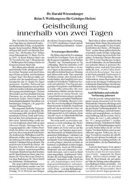 Geistheilung innerhalb von zwei Tagen