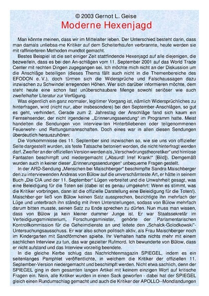 Moderne Hexenjagd