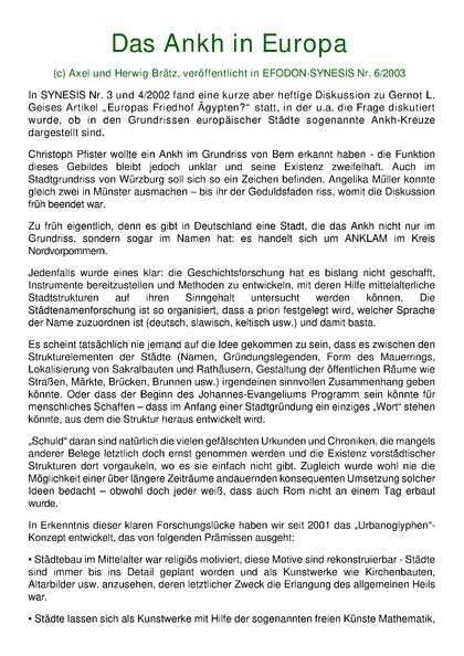 Das Ankh in Europa