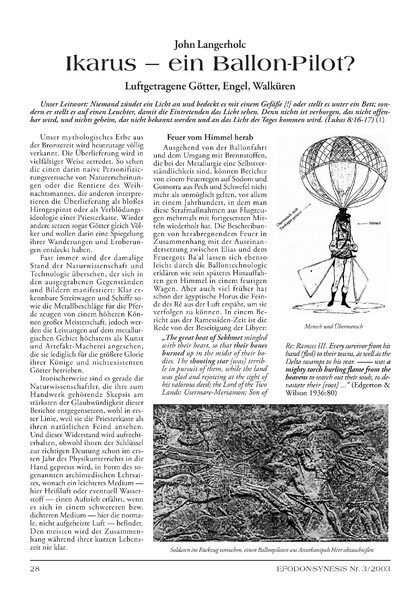 Ikarus – ein Ballon-Pilot? Luftgetragene Götter, Engel, Walküren