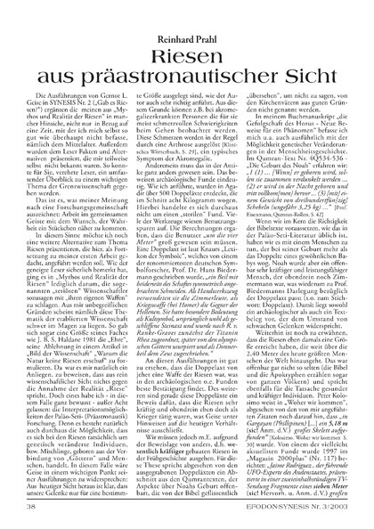 Riesen aus präastronautischer Sicht
