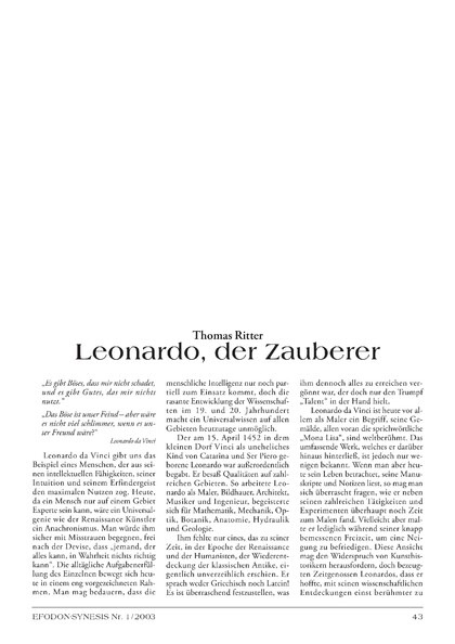 Leonardo, der Zauberer