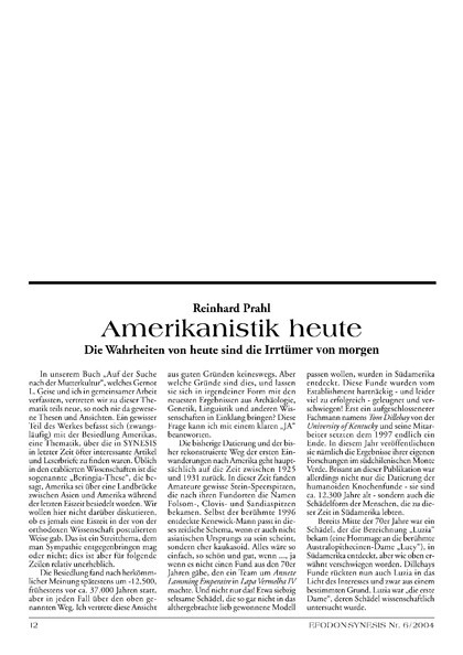 Amerikanistik heute – Die Wahrheiten von heute sind die Irrtümer von morgen