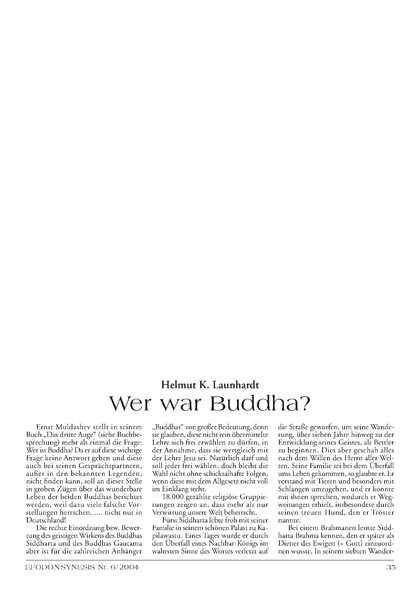 Wer war Buddha?