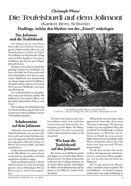 Die Teufelsburdi auf dem Jolimont