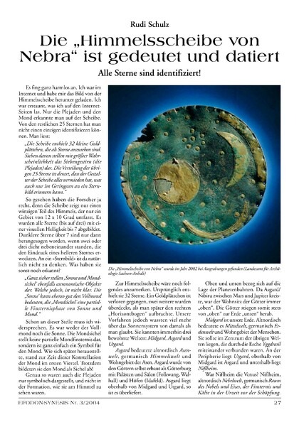 Die „Himmelsscheibe von Nebra“ ist gedeutet und datiert