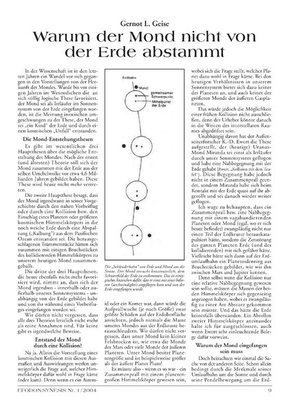 Warum der Mond nicht von der Erde abstammt