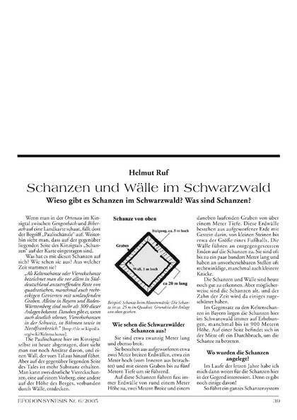 Schanzen und Wälle im Schwarzwald