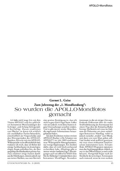 Zum Jahrestag der „1. Mondlandung“: So wurden die APOLLO-Mondfotos gemacht
