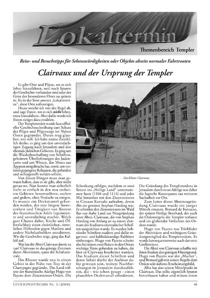 Clairvaux und der Ursprung der Templer