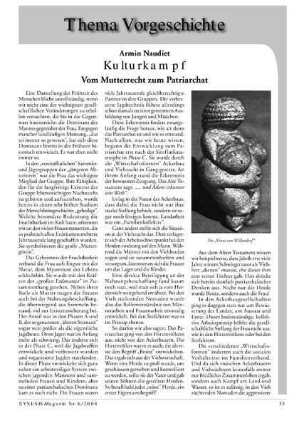 Kulturkampf – Vom Mutterrecht zum Patriarchat